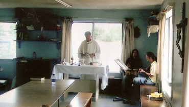 RMT saying Mass at Noah dining room